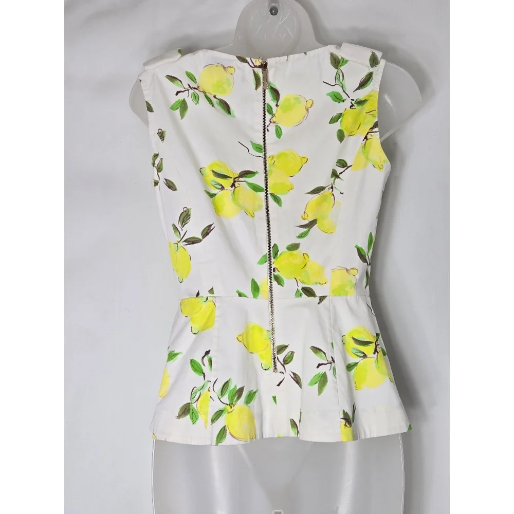 Kate Spade Thalia Peplum Top In Lyric Lemon